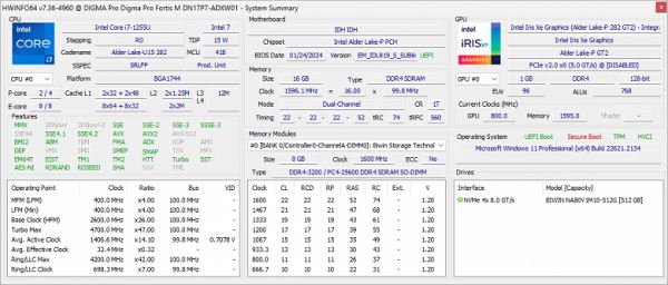 Обзор ноутбука Digma Pro Fortis M DN17P7-ADXW01: обновление линейки, теперь на платформе Intel