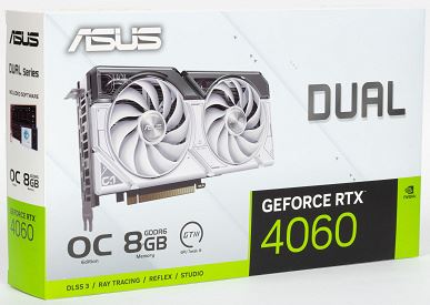 Обзор видеокарты Asus Dual GeForce RTX 4060 White OC (8 ГБ)